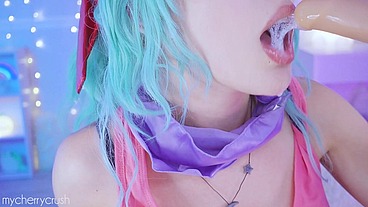 Cherrycrush - Horny Bulma from Dragon Ball Trains ANAL and Rides a big Cock 🔥