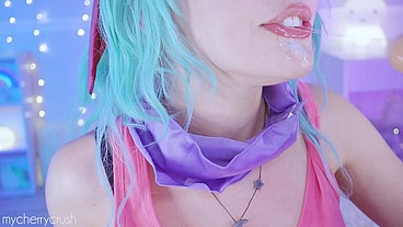 Cherrycrush - Horny Bulma from Dragon Ball Trains ANAL and Rides a big Cock 🔥