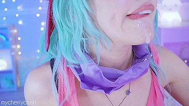 Cherrycrush - Horny Bulma from Dragon Ball Trains ANAL and Rides a big Cock 🔥