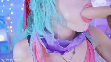 Cherrycrush - Horny Bulma from Dragon Ball Trains ANAL and Rides a big Cock 🔥