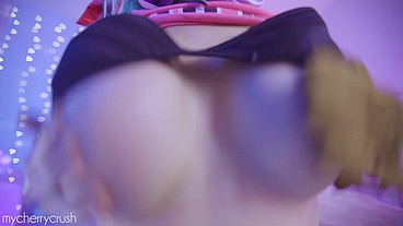 Cherrycrush - Horny Bulma from Dragon Ball Trains ANAL and Rides a big Cock 🔥