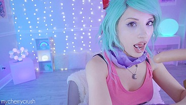 Cherrycrush - Horny Bulma from Dragon Ball Trains ANAL and Rides a big Cock 🔥