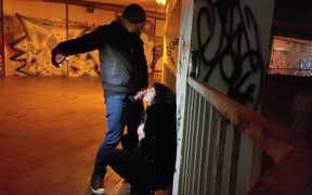 Whore Degraded in Parking Garage