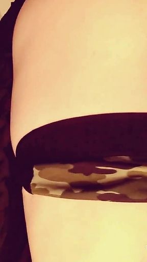 While Measuring Panties Found a Dildo and Jerk off a Hairy Bush Ginnagg