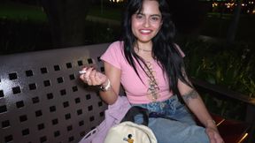 Amateur Public Pickup: Latina Fan With Pornhub Backpack Gives Deepthroat Blowjob &amp; Gets Raw Creampie