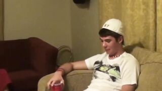 Virgin gay dude spreads his ass hole for frat initiation