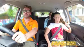 Hot Driving School Horny learners secret suck and fuck