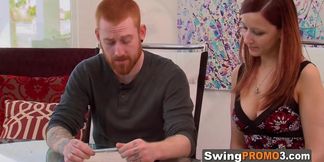 Hot Redhead Gets The Attention Of All New Horny Swingers That Want To Screw Something Different.