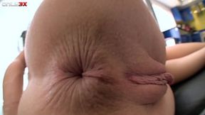 Squirting anal queen Amy Brooke deepthroats and prolapses