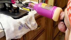 Fuck Machine Anal Stroker Attachment POV With Huge Cumshot Finish!