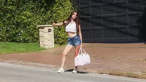 Busty tgirl hitchhiker goes home with guy to get anal reamed