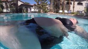 SSBBW floating in pool