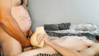 Bushmanjim and Keegan ravage and double penetration Sohimidoll with mutual masturbation & toy testing, then both get drenched in