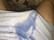 Jerking & Cumming in My Boxers before Bed ;p Cum Soaks Through!