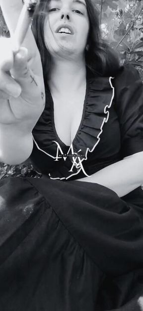 foot worshiping human ashtray-femdom POV