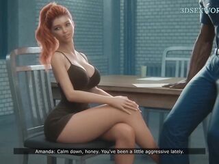 Tall Cheating Wife Would Do Everything to Save her Spouse from the Jail (CG Comics)
