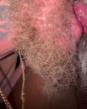 Long white cock goes deep in black pussy