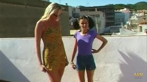 Milf vs teen, lesbian duel !!