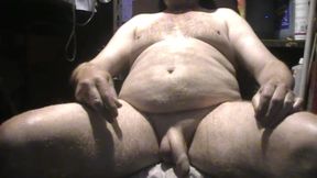 chubby mechanic semi hard wank and cum