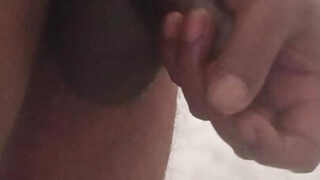 Masturbation, doigté, noir, facial &#8211; salope gay huilée baise son propre trou du cul