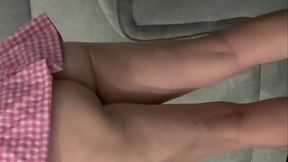 &quot_Step Daughter Flashes What'_s Under Her Skirt, Trying to Seduce Her Step Dad with Naughty Glances and Teasing Moves_ She Slowly Rides Him Before Switching to Missionary for a Deep, Messy Creampie in This Forbidden Taboo Fantasy&quot_ Eye Contact