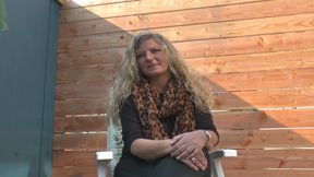 Busty Germans slut plays with a big orange dildo