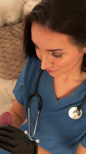 Stepmom-doctor fucks her stepson during a break at work   Clip 1