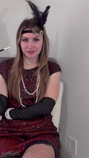 London Evans' Roaring '20s Jerk off Instruction 4K POV Temptation Awaits!