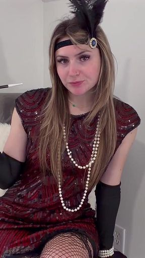 London Evans' Roaring '20s Jerk off Instruction 4K POV Temptation Awaits!