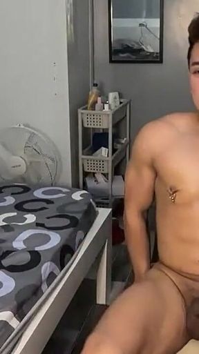 Filipino Twink Dances Naked in His Bedroom