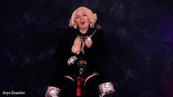 FemDom POV video - teasing and dirty talk in FUR with strap-on (Arya Grander)