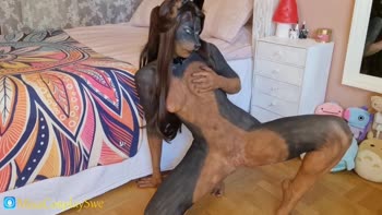 MisaCosplaySwe's Furry Fantasy: Doberman Bodypaint Puppy Play