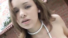 ”Mesmerizing solo teen Selina strips & fondles”