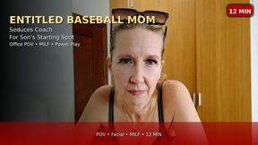 Entitled Baseball Karen Sucks Coach’s Cock In Office – POV Facial