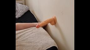 Sissy walllrides her big dildo