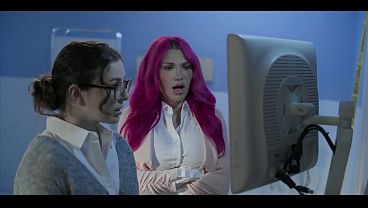 2 Girls 1 Trans - Futa Lesbian Threesome with Leana Lovings Lily Lou &amp_ Octavia Red