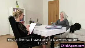 Lezdom casting agent straponfucking euro babe