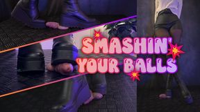 Smashing Your Balls in Platform Knee High Boots (Edited Double Version) - TamyStarly - Cock Balls Crush Trample, Shoejob, Bootjob, CBT, Ballbusting, Trampling, Stomping