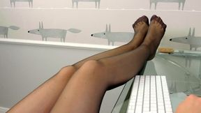 JOI - Weronika In Few Pantyhose Mother And Step-Son Story - Polish Language - Part 1