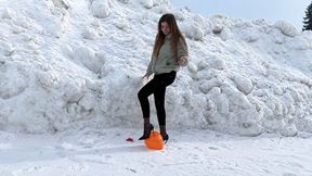 Louboutins So Kate 120 vs. Balloons, Winter Fun in Louboutin So Kate, Popping Balloons with Louboutins