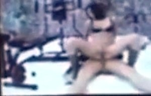 Blonde slut in theater