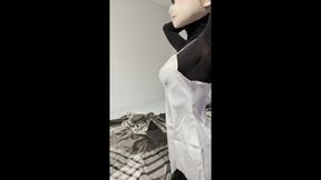 Black Zentai Kigurumi Vibrator and Masturbation