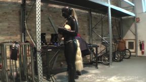 Latex Slave In Ladys Dungeon