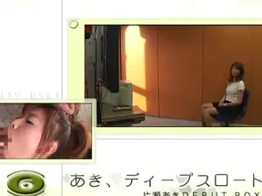 Hot Asian MILF Aki Katase gives some steaming deepthroat action