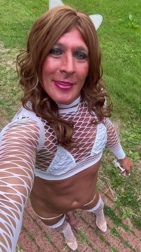 Walking and Posing Outdoors During the Day!
