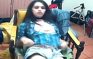 Teen tranny wanking her dick on webcam