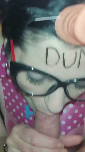 Submissive wife worships cock in pig outfit   Clip 2