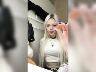 (Giantess/Vore) Egirl swallowing some little studs