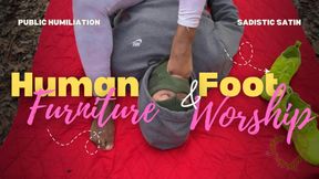 Public Human Furniture Foot Worship