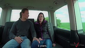 Drivers Young Friend Drilled Hard At The Back Of Driving Van 22 Min